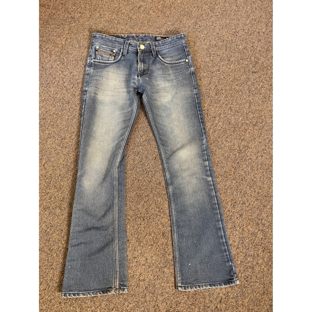 Diesel Men's Dark Wash Denim Boot Cut Jeans Size 32X30 Flaws